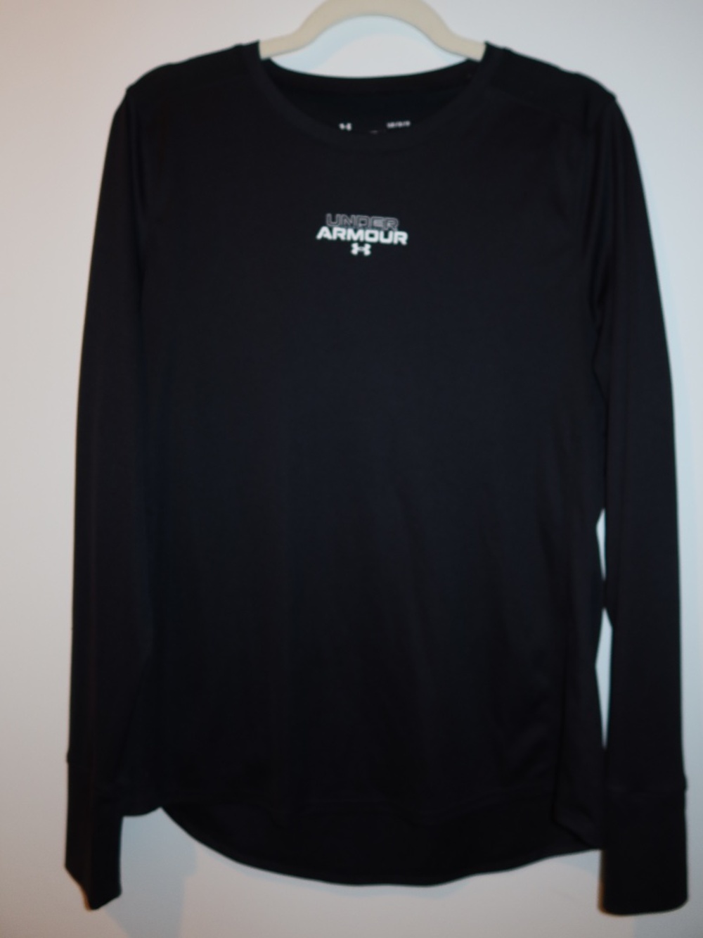 Womens Black Under Armour Black Long Sleeve Shirt Size L